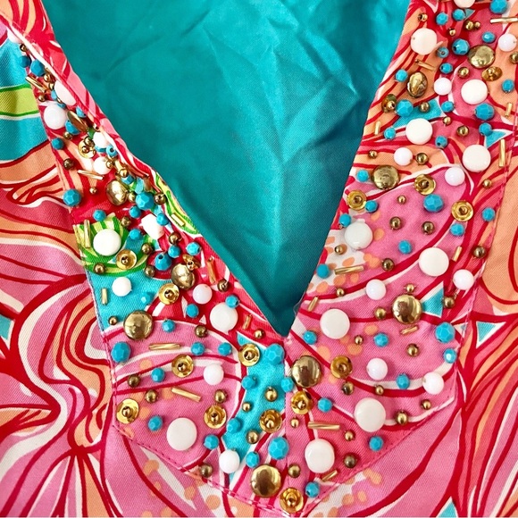 Lilly Pulitzer Jubilee Seamus Beaded Silk Dress - Picture 4 of 9